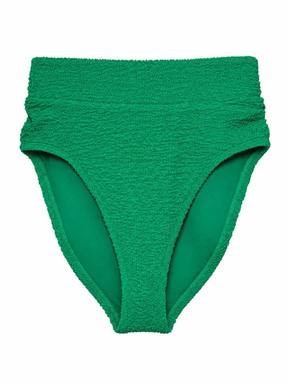 LOLE Green Crinkle High Waist Bikini Bottom Size S NWOT